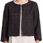 Eileen Fisher Black Textured Crop Blazer size PS Photo 0
