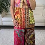 Farm Rio  Mixed Scarves Midi Dress M Photo 0