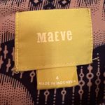 Maeve  Anthropologie Zola Bear Shift Dress Women's 4 Blush Navy Boho Hippie Retro Photo 5