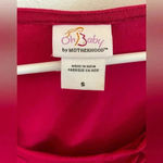 Oh Baby Maternity pink short sleeve ruched shirt with flower detail Size undefined Photo 2