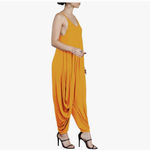 Boutique Spaghetti Strap Harem One Piece Jumpsuit sz L Photo 3