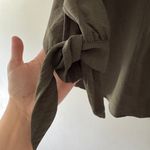 Fortune + Ivy Olive Green Tie Sleeve Blouse Photo 2