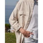 FRANK & EILEEN Mcloghlin Shirt Jacket in Natural Size X Photo 4