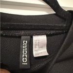 H&M Black  Divided Mini Sweater Dress Photo 4