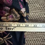 Ellen D Blazer Large Cropped Brocade Floral Black Gold Pink Club Party Glam Y2K Photo 8