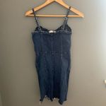 ZARA  denim zip up distressed jean dress Photo 10