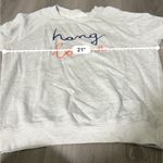 Sundry Gray Hang Loose Embroidered Wording Long Sleeve Crewneck Sweater Sz 1 (S) Photo 7