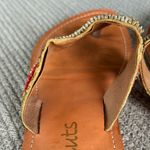 Vintage Coconuts Beaded Leather Flip Flops Sandals Size 9 Tan Photo 5