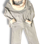 PajamaGram Cozy Womens Pajama Set Pajamas for Women Baby Blue & White Med Photo 0