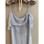 Aritzia Cannelle Dress Medium Baby Blue Lightweight Crepe Slip dress Ruffles Photo 4
