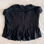 Strapless Black Ruffle Top Size L Photo 1