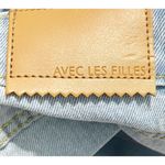 Avec Les Filles Jeans Straight Leg High Rise Jeans With Slit Hem Blue Size 28 Photo 11