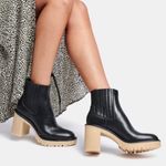 Dolce Vita Black Waterproof Ankle Boots(Size 8) Black Photo 0