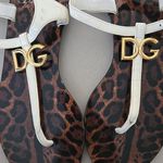 Dolce & Gabbana Leopard Print DG Logo Leather Sandals Size 35/ US 5 Photo 1