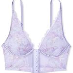 Victoria's Secret  Very Sexy Purple Floral Embroidered Lace Luxe Bra Top DD Photo 8