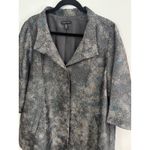 Eileen Fisher Textured Metallic Brocade Kimono Jacket Women L G Photo 4