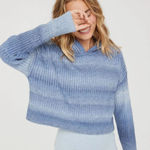Aerie Offline by ribbed ombre cropped blue sweater size xl Photo 0