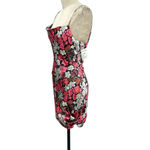 Cinq à Sept Whitney Floral Print Slip Dress‎ Black Pink Size 8 Photo 4