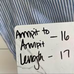 ZARA White Blue Striped Asymmetrical One Shoulder Ruffle Top Photo 6