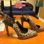Gianni Bini  Pumps Renatay Leopard Calf Hair Studded Ankle Strap Heels Size 8.5M Photo 5
