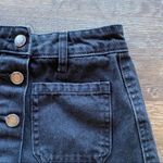 Bershka BSKGIRL Button Front Skirt Black Size 2 Photo 3