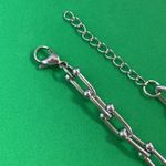 Titanium Steel Link Chain Bracelet for Men Women,Unisex Punk Hip Hop Bracelet Silver Photo 4