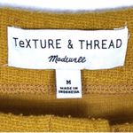 Madewell  cotton yellow nubby Texture & Thread button cap sleeve dress size M Photo 7