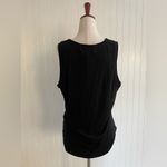 Dear John Susana Vegan Faux Leather V-Neck Tank Top in Black Size L NWT Photo 3