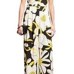 MEIMEIJ YELLOW BLACK SMOCKED BACK ADJUSTABLE SPAGHETTI STRAP BELTED JUMPSUIT S Photo 0