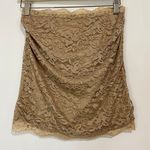 DNA Couture Women’s Strapless Lace Tube Top Tan Size Large NWOT Photo 0