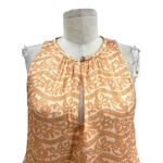 Current Air Los Angeles The Wyland Dress Smocked Mini Orange Floral Size Small Photo 3