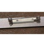 PIERRE BEX Art Deco revival bar brooch pin iridescent gold black glazed enamel Photo 1