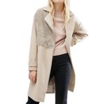 ASOS Sherpa Wool Blend Trench Coat - Tan 4US Photo 1