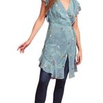 Anthropologie  Feather Bone Sheer Osuna Wrap Tunic Dress Top Photo 2