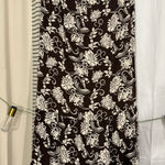 Mossimo Supply Co Maxi Dress, Brown and White floral pattern, halter tie neck, strapless Photo 0