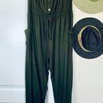 Forever 21 205 Collins by Hunter Green Military Style Romper/Jumpsuit | Size: XL Photo 0