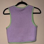 Olivaceous Rena Knit Crop Top in Lilac Photo 2