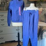 Jogging Suit Sweatshirt Scuba Neck Sweatpants Cotton Fleece Hoodie Joggers Small Photo 0