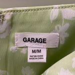 Garage Green Slip Dress White Floral M Mini Photo 3