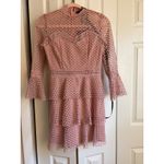 Pretty Little Thing Dusty Pink Tiered Lace Mini Dress – Size 4 (NWT) Photo 4