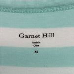 Garnet Hill  Top Women’s Aqua Blue Stripe Layered Scoop Neck Beachy Boho size xs Photo 1