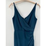 Dress the Population Jordan Ruched Side Slit V-Neck Cocktail Gown Size S Photo 2