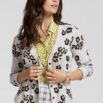 CAbi  Kiki Leopard Animal Print Button Front Cardigan Career Office Casual M 5277 Photo 0