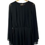 Topshop Black Bell Sleeve Open Back Long Sleeve Romper 8 Photo 0