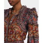 SEA NY Rosita 100% Cotton Ruffle Romper in Rust and Navy, size 8 Orange Photo 3