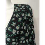 Intermix  Long Sleeve Silk Floral Tiered Midi Dress Black Green White Women Sz. 0 Photo 7