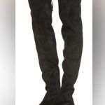 Stuart Weitzman Black Suede Over The Knee Platform 'Playtime' Boots | size 6.5 Photo 0