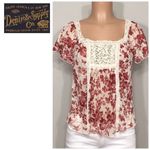 Denim & Supply Ralph Lauren New. Floral semi sheer top. NWOT Photo 1