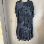 Women's Blue Mandala Print Tunic Dress Made in Italy Short Sleeve Resort Beach Size XL Photo 6