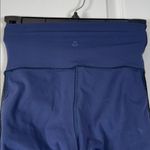 Lululemon  Navy Blue Full Length Leggings Mesh Stripe Size 2 EUC #5924 Photo 3